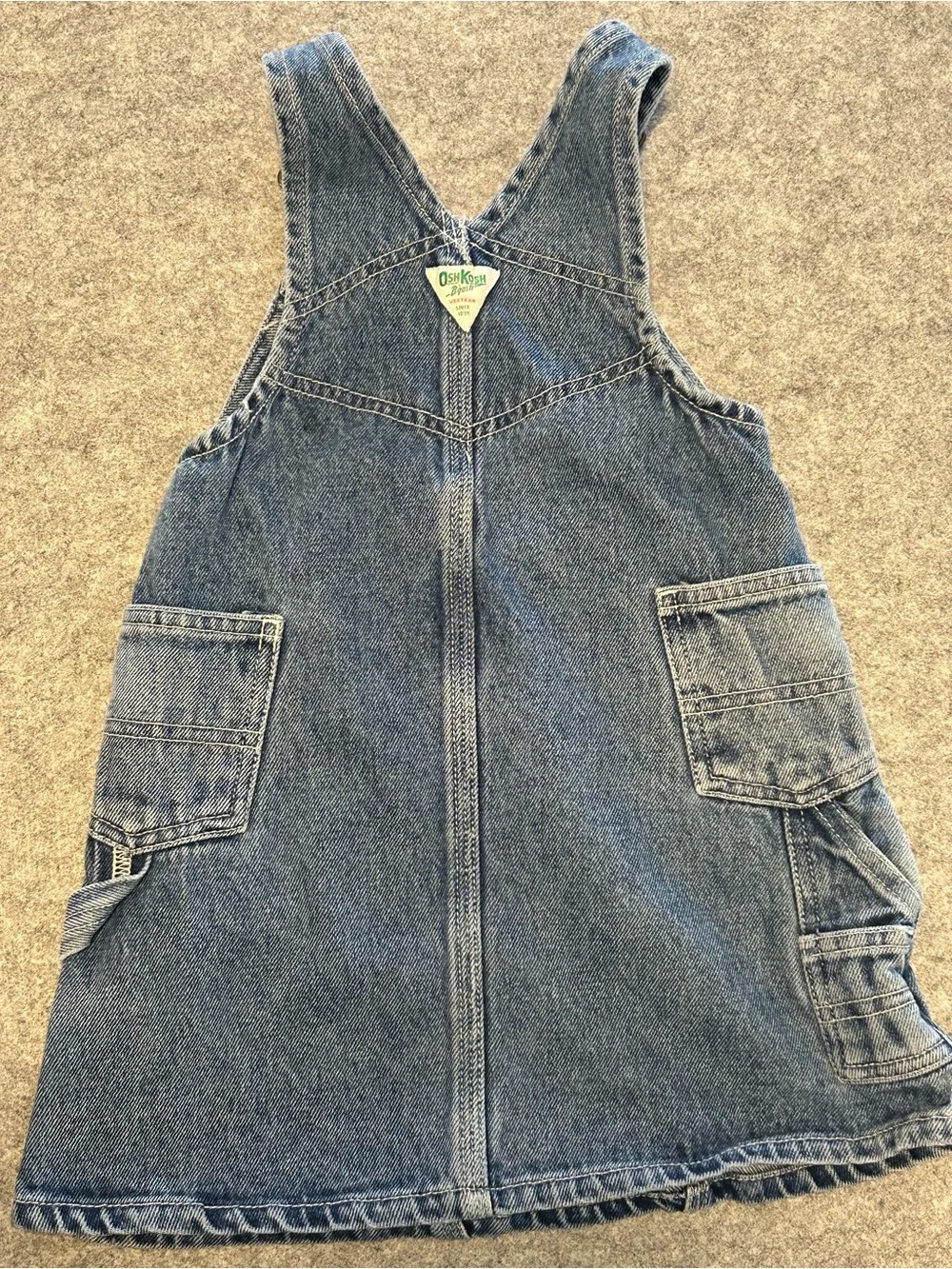 Authentic Vintage OshKosh B’gosh Denim Overall Jumper Dress 2000 Y2K